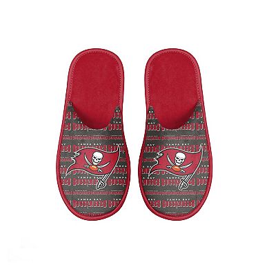 Youth FOCO Tampa Bay Buccaneers Scuff Wordmark Slide Slippers