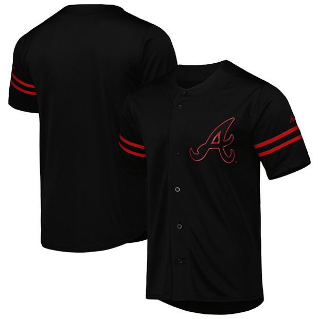 Men's Stitches Black Atlanta Braves Team Fashion Jersey
