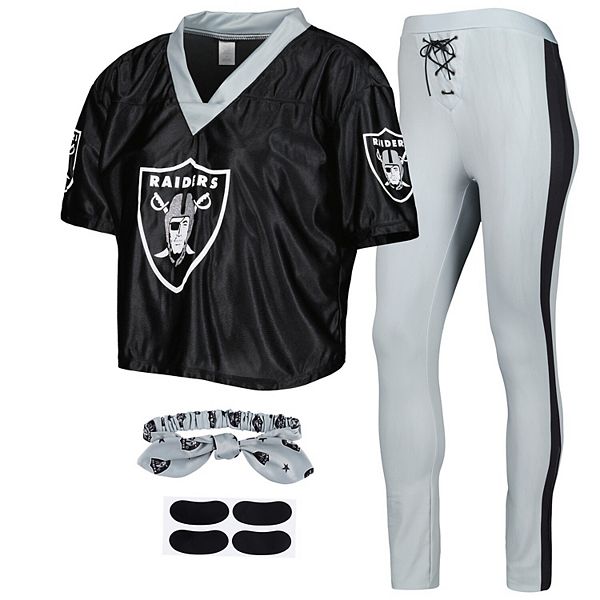 Las Vegas Raiders Glitter Jersey for Women Black Silver Small Medium Large  XL 2X 