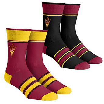 Youth Rock Em Socks Arizona State Sun Devils Multi-Stripe 2-Pack Team Crew Sock Set