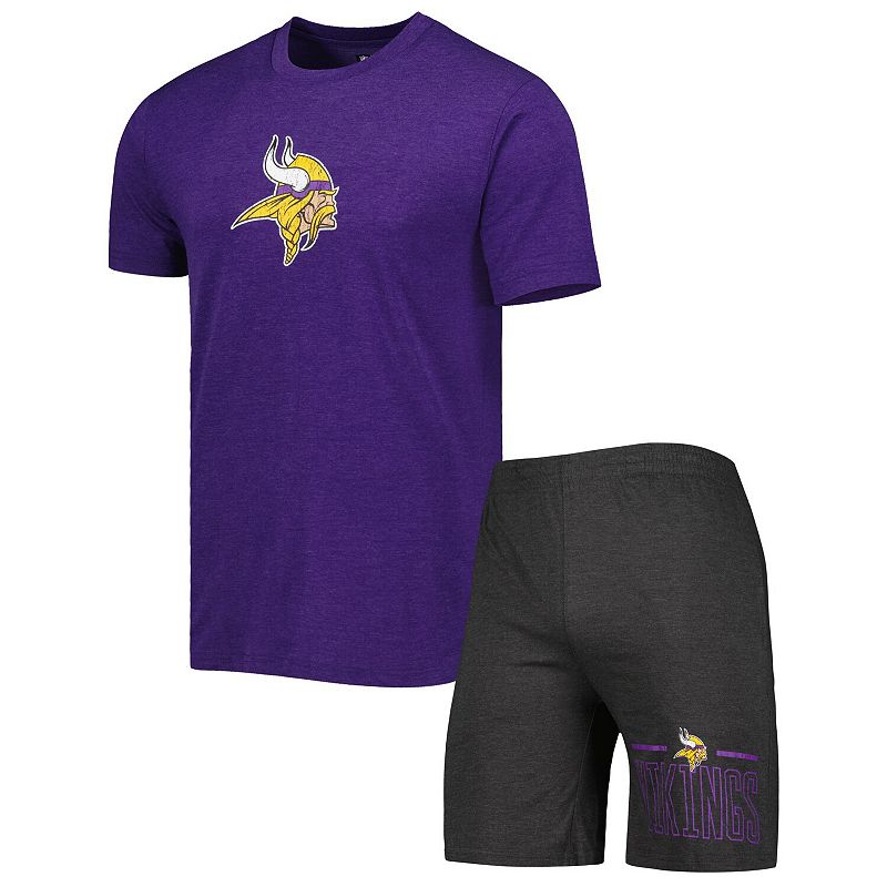 Mens Concepts Sport Purple/Charcoal Minnesota Vikings Meter T-Shirt & Shor