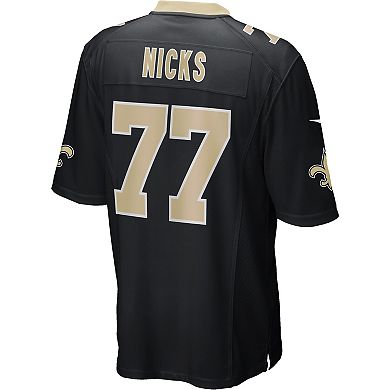 Men's Nike Carl Nicks Black New Orleans Saints Game Retired Player Jersey