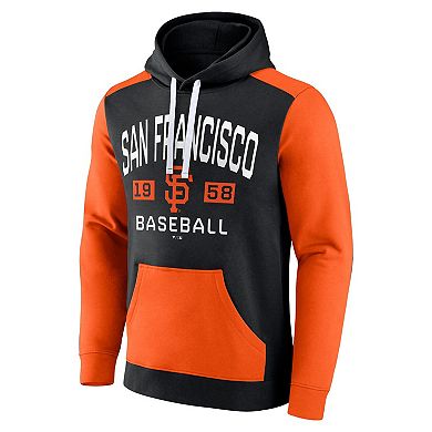 Men's Fanatics Branded Black/Orange San Francisco Giants Chip In Pullover Hoodie
