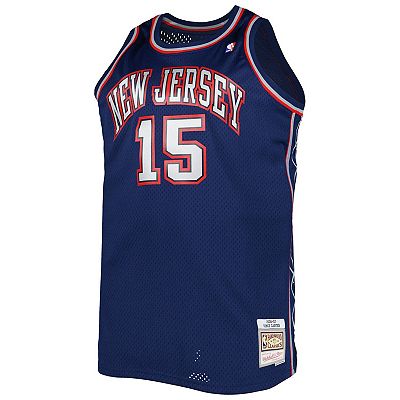 Men's Mitchell & Ness Vince Carter Navy New Jersey Nets Big & Tall Hardwood Classics 2006-07 Swingman Jersey