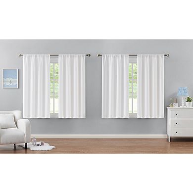 Hopscotch Ethan 4-Piece Rod Pocket Blackout Curtain Panel Set