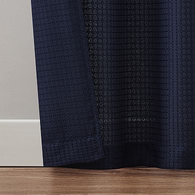 Hopscotch Hayden 4-Piece Waffle Room Darkening Curtain Panel Set