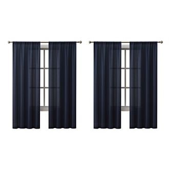 Hopscotch Hayden 4 pc Waffle Room Darkening Curtain Panel Set