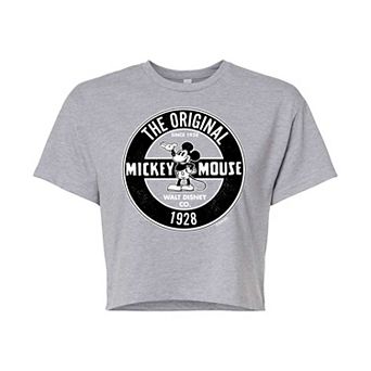 Disney's Mickey Mouse & Friends Juniors' Mickey Original Cropped Graphic Tee