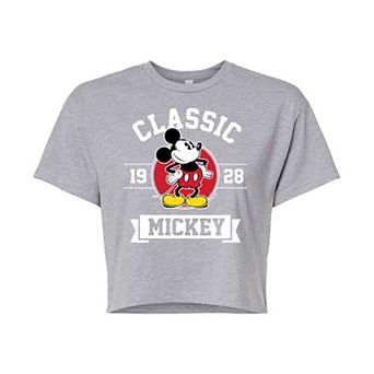 Disney's Mickey Mouse & Friends Juniors' Mickey Classic 1928 Cropped Graphic Tee