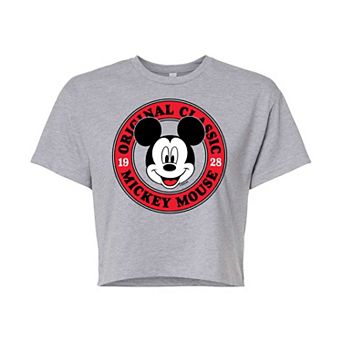 Disney's Mickey Mouse & Friends Juniors' Mickey Original Cropped Graphic Tee