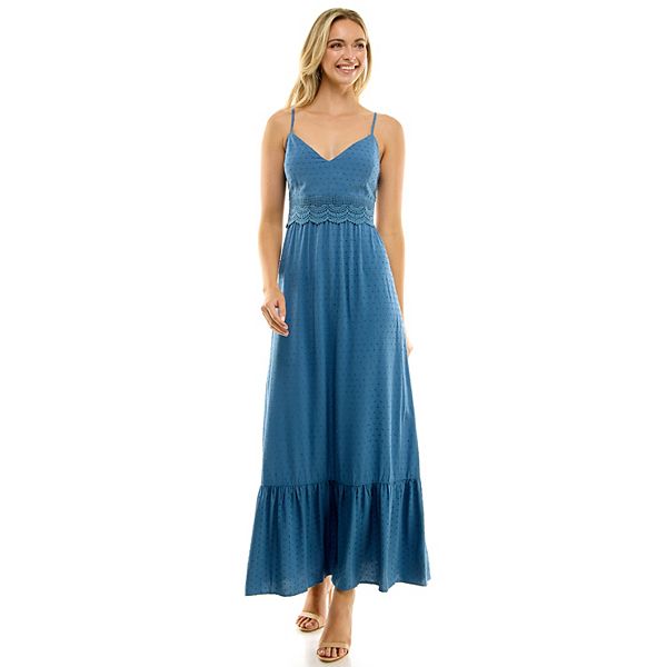 Juniors' Lily Rose Tiered Maxi Dress