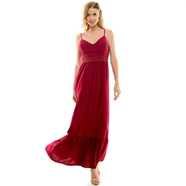 Juniors' Lily Rose Tiered Maxi Dress