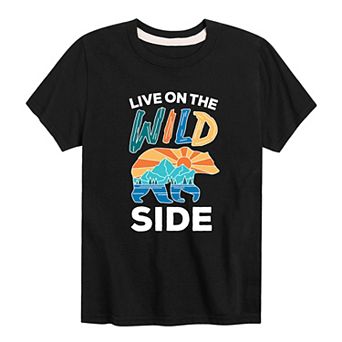 Boys 8-20 Live On The Wild Side Bear Graphic Tee