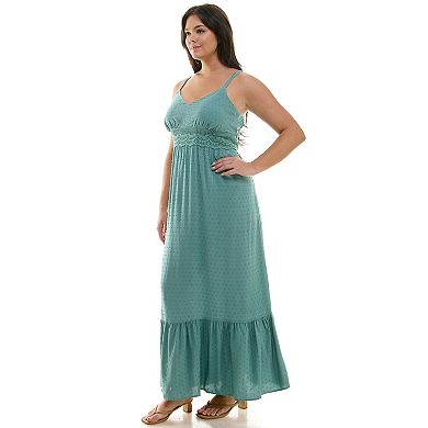 Juniors' Plus Lily Rose Molded Cup Maxi Dress