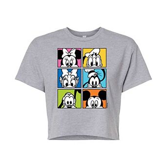 Disney's Mickey Mouse & Friends Juniors' Characters Cropped Graphic Tee