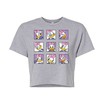 Disney's Mickey Mouse & Friends Juniors' Daisy Duck Emotions Cropped Graphic Tee