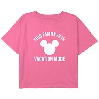 Girls 7-16 Disney Park This Family Is In Vacation Mode Mickey Head Logo Tee