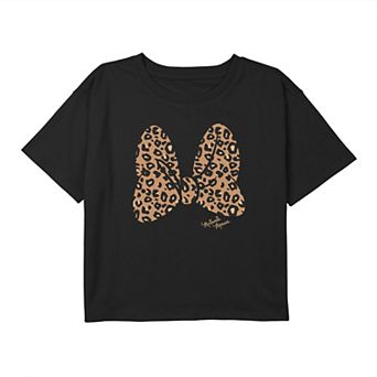 Disney's Minnie Mouse Girls 7-16 Leopard Print Bow Tee