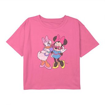 Disney's Daisy Duck & Minnie Mouse Girls 7-16 Cropped Graphic Tee