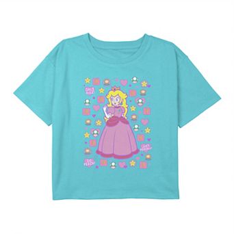 Girls 7-16 Nintendo Super Mario Bros Princess Peachtone Present Tee