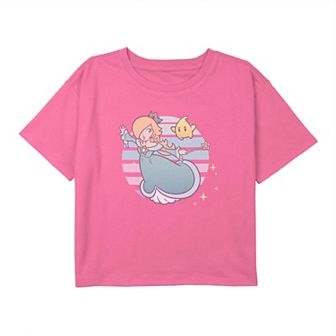 Girls 7-16 Nintendo Super Mario Galaxy Rosalina And Luma Round Portrait Tee