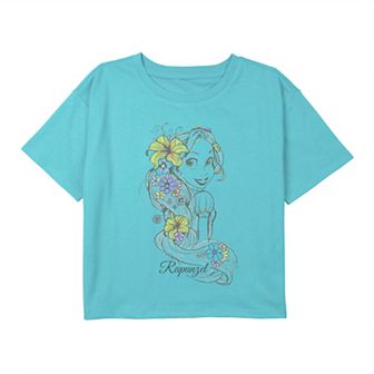 Girls 7-16 Disney Tangled Rapunzel Floral Sketch Portrait Tee
