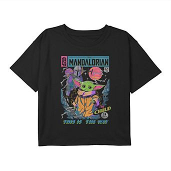Girls 7-16 Star Wars: The Mandalorian The Child Comic Book Tee