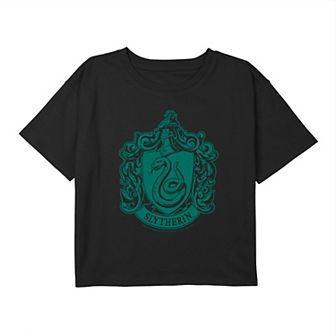 Girls 7-16 Harry Potter Slytherin Simple House Crest Tee