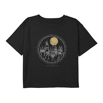 Girls 7-16 Harry Potter Hogwarts Line Art Tee