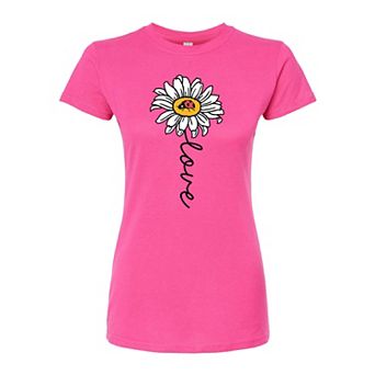 Juniors' Love Daisy Fitted Tee