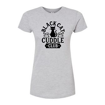 Juniors' Cat Cuddle Club Fitted Tee