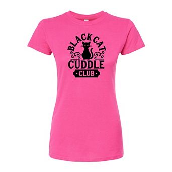 Juniors' Cat Cuddle Club Fitted Tee