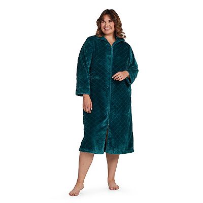 Fleece Robe Womens Long Zippered Robes Maternity Dress Hellomamma