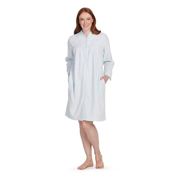 Women's Miss Elaine Essentials Brushed Back Terry Short Snap Robe