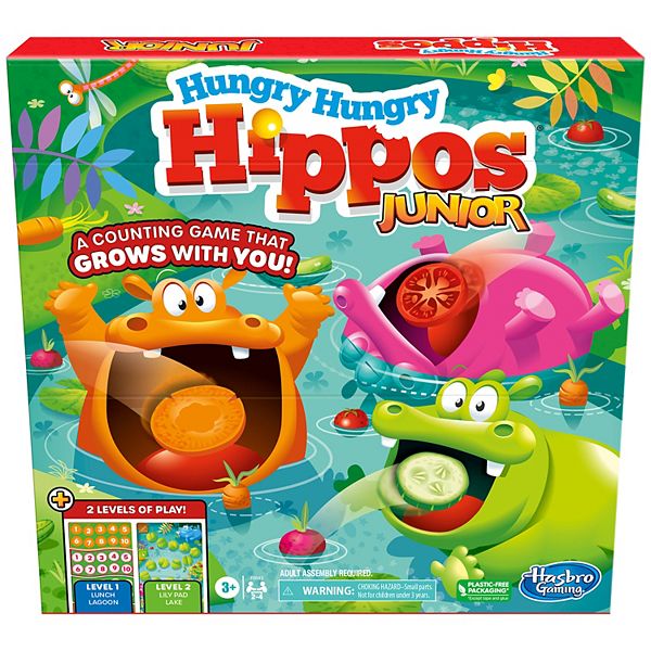 Hasbro Elefun & Friends Hungry Hungry Hippos Game - Fast-Paced Marble Chomping Fun For Kids-1008739