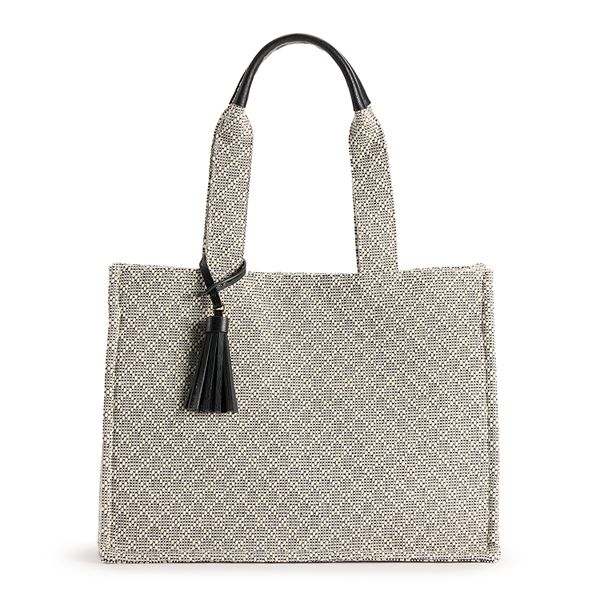 Sonoma Goods For Life® Danson Woven Tote Bag - Black Diamond