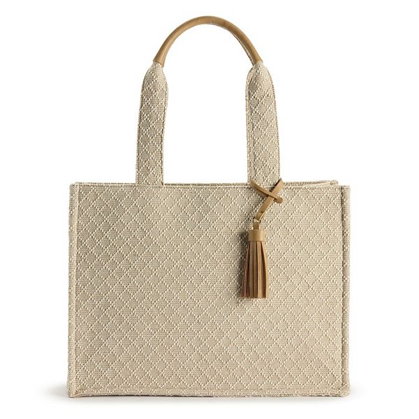 Sonoma Goods For Life® Danson Woven Tote Bag - Netural Diamond