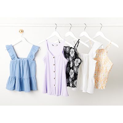 Juniors' SO® Tiered Ruffle Tank Top