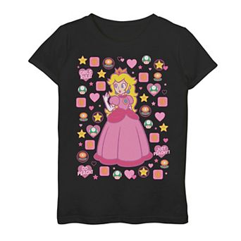 Girls 7-16 Black Peachtone Present Tee