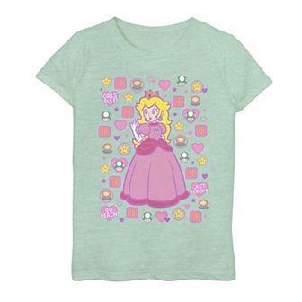 Girls 7-16 Black Peachtone Present Tee