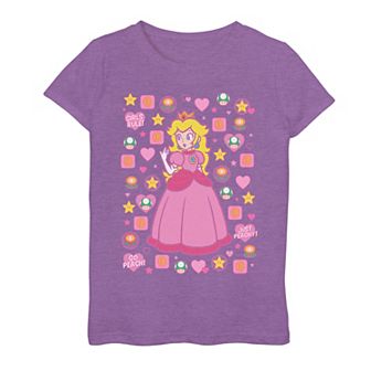 Girls 7-16 Black Peachtone Present Tee