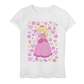 Girls 7-16 Black Peachtone Present Tee