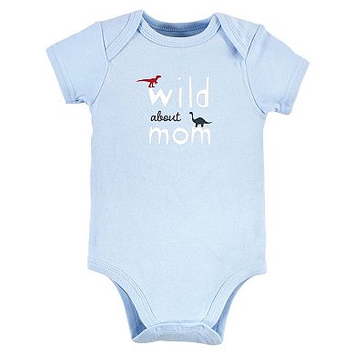 Hudson Baby Infant Boy Cotton Bodysuits, Rad Like Dad