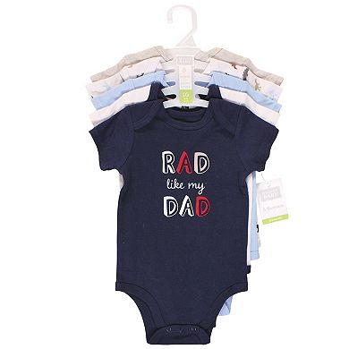 Hudson Baby Infant Boy Cotton Bodysuits, Rad Like Dad
