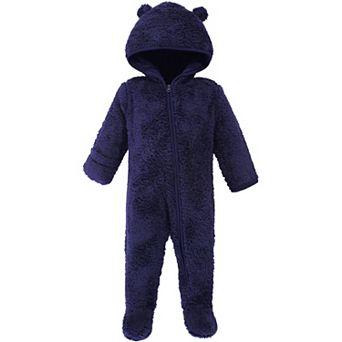 Hudson Baby Faux Shearling Bunting 1 pk Navy Bear, 6-9 Months