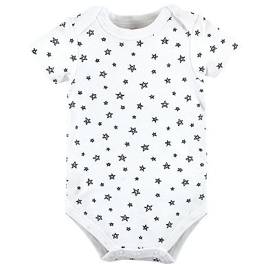 Hudson Baby Infant Boy Cotton Bodysuits, Mom Dad Moon Back