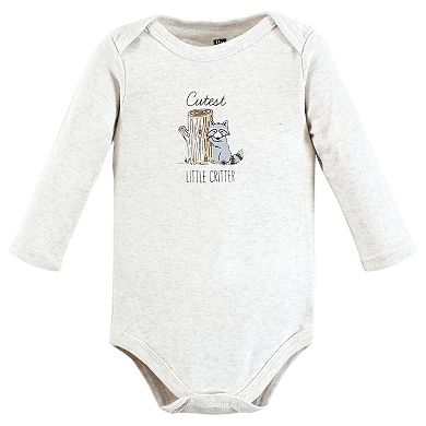 Hudson Baby Infant Boy Cotton Long-Sleeve Bodysuits, Forest Animals 3-Pack