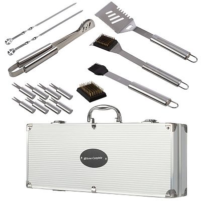 Barbecue D'extérieur, 4 Pièces, Accessoires Avec Logo Gravé, Outils Pour BBQ D'e - Foto 7