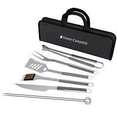 Pit Boss Six Piece BBQ Tool Set with Case - Spatula, Thermometer, Knife,  Injector, Brush, and Tongs 