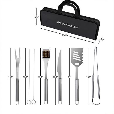 Home-Complete 7-pc. BBQ Grill Tool Kit